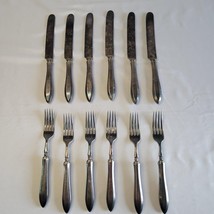Antique 1914 "Patrician" Community Silverplated Oneida - 6x Forks & Knives 12pcs - $37.61