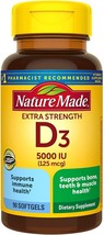 Nature Made Extra Strength Vitamin D3 5000 IU (125 mcg), Dietary Supplem... - $9.51