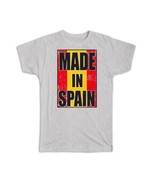 Made In Spain : Gift T-Shirt Flag Retro Artistic Spanish Expat Country - $24.99