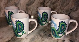 Royal Norfolk 4 1/2" Coffee Cups Mugs Set Of 4 Blue Green(New)SHIPS N 24HR RARE - $34.53