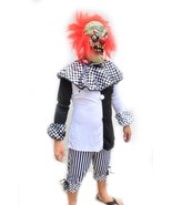 Mens Clown Costume For Halloween Party Black and White with Mask BERSERK - $29.99