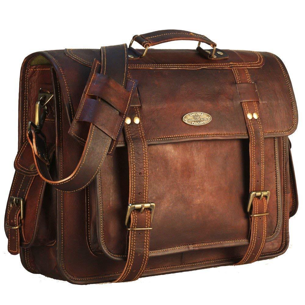 Laptop Bag Crossbody Shoulder bag Handmadecraft Leather Unisex Real ...