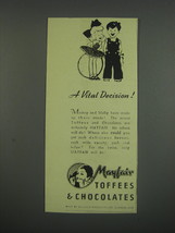 1949 Mayfair Toffees &amp; Chocolates Ad - A Vital decision - $14.99