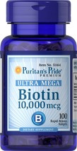 Puritan&#39;s Pride Biotin 10,000 mcg - 100 Softgels - $32.96