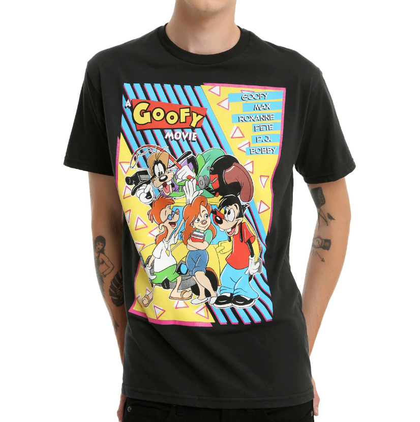 Disney Men's A Goofy Movie Poster Max Roxanne Pete P.J Licensed T-Shirt ...