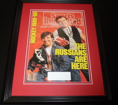 Slava Fetisov Signed Framed 1989 Sports Illustrated Magazine Cover Devils B image 1