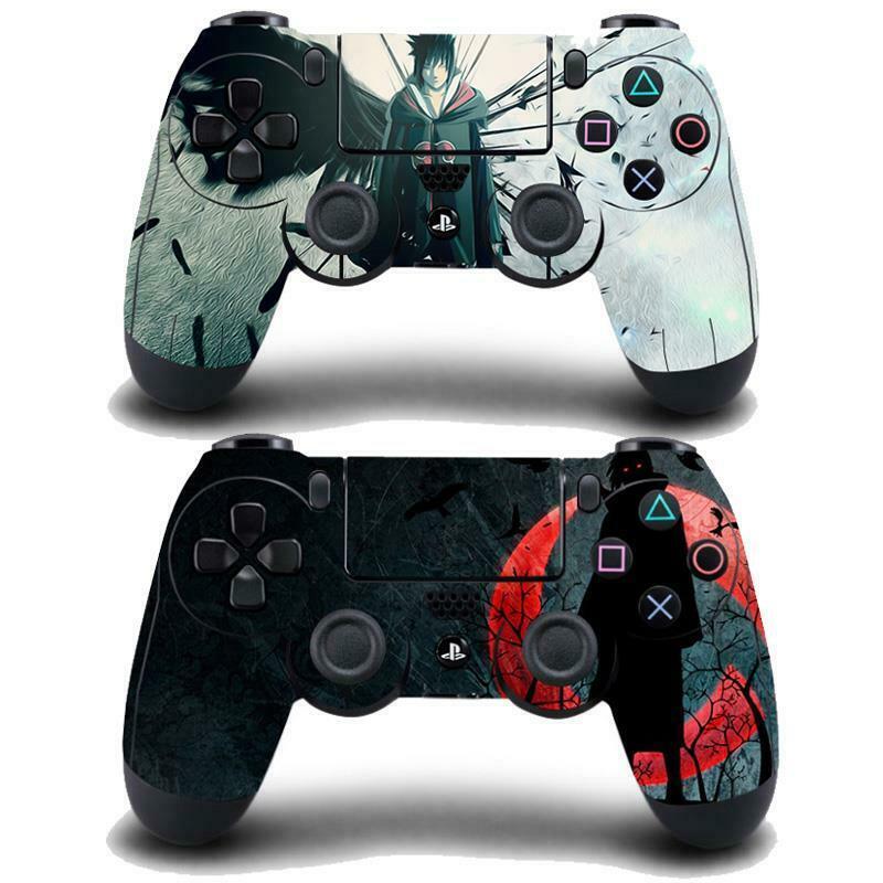 2 Pack PS4 Controller Dualshock Uchiha Itachi Sasuke Naruto Vinyl Skin ...