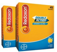 REDOXON Double Action Vitamin C + Zinc Effervescent Health Tablet 2 X 45... - $97.01
