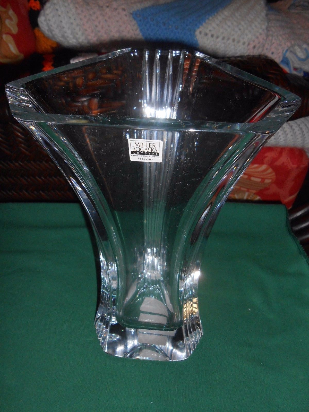 Magnificent Heavy Crystal Vase Signed Reed And Similar Items