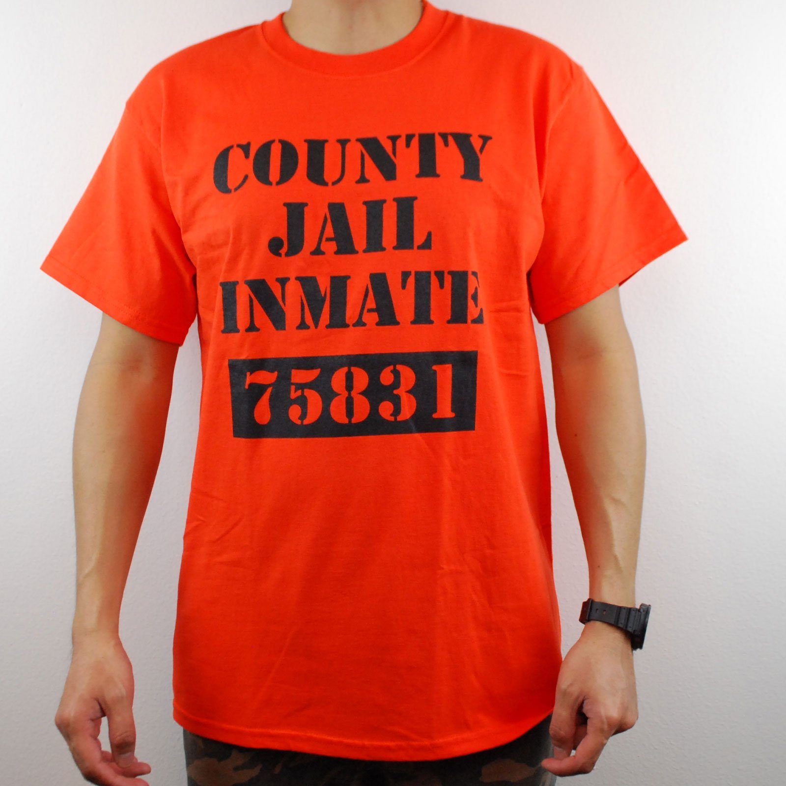 County Jail Prison Inmate Funny Novelty Orange 100% Cotton T Shirt XXL ...