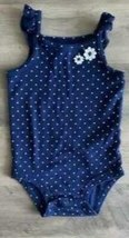 Carters Infant Girls Floral Bodysuit-6M/Navy Blue - $10.00