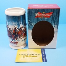2007 Budweiser Stein Christmas Mug with Gift Box and COA Winter&#39;s Calm C... - $23.74