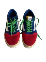 VANS Old Skool 500714 Shoes Blue Green Red Yellow White Colorblock Kids ... - $15.83