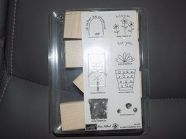 Stampin' Up Fun Filled Set of 8 Rubber Stamp Set ~ Retired 2005 NEW - $30.60