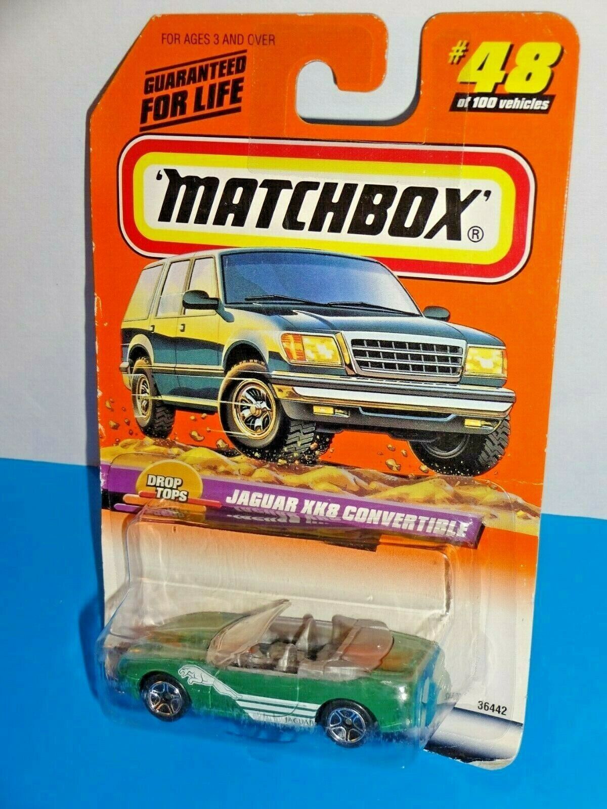 Matchbox 1999 Drop Tops Series #48 Jaguar XK8 Convertible Green ...