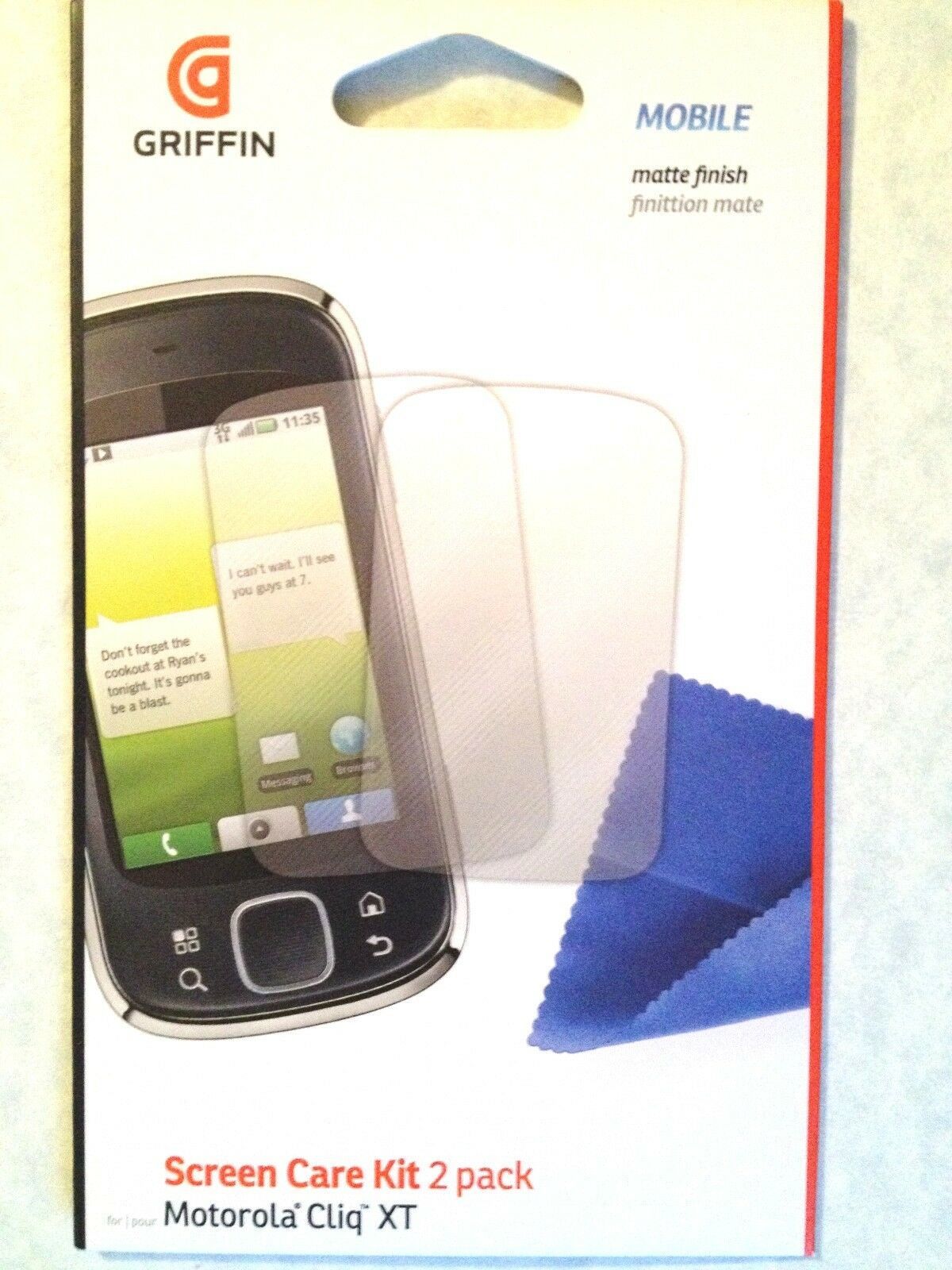 Primary image for For Motorola CLIQ XT GRIFFIN 2X Clear Guard LCD Film Shield Screen Protector