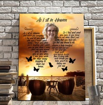As I Sit In Heaven Sunset Reflections Background Canvas - $49.99