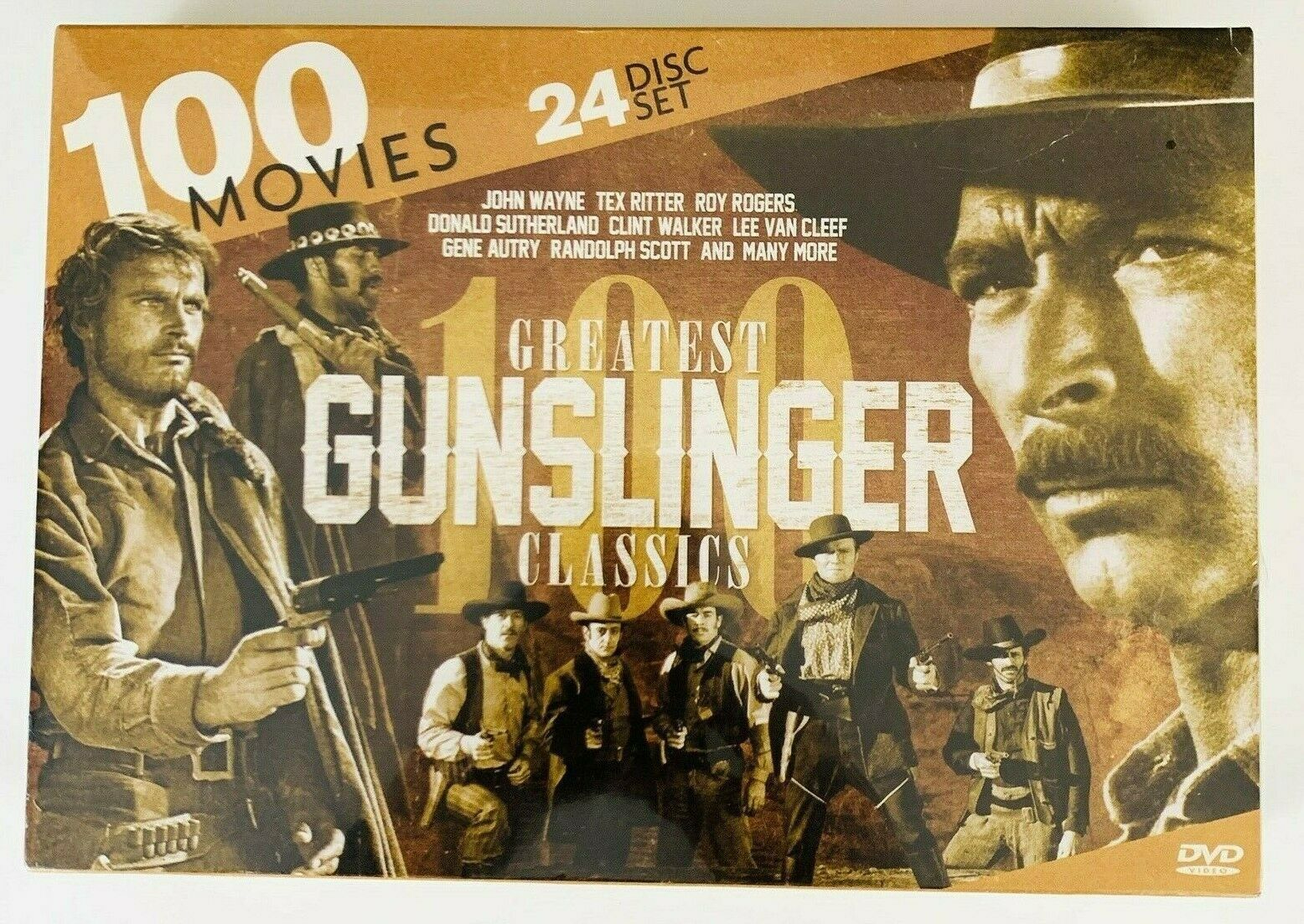 The Greatest Gunslinger Classics Westerns Boxed~ 24 Disc Set DVD'S ~100 ...