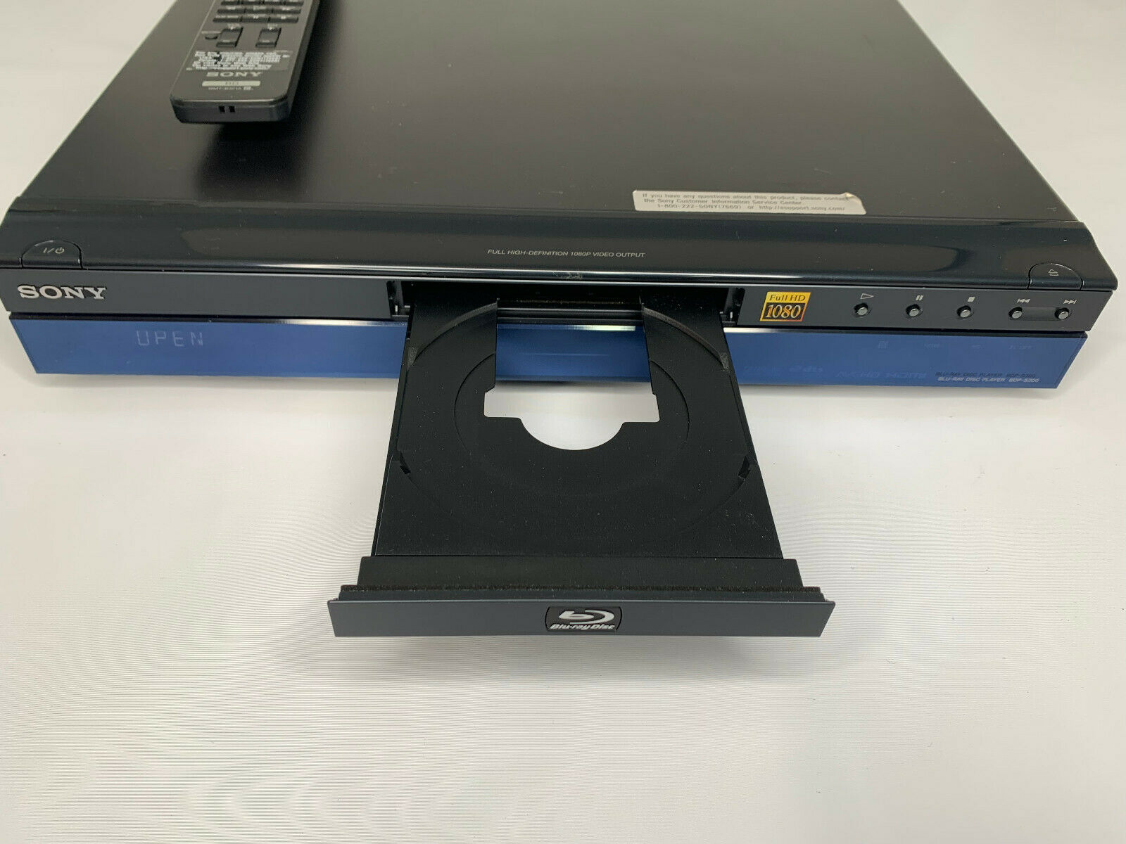 Sony BDPS300 BluRay Player TESTED Working with REMOTE DVD + BluRay