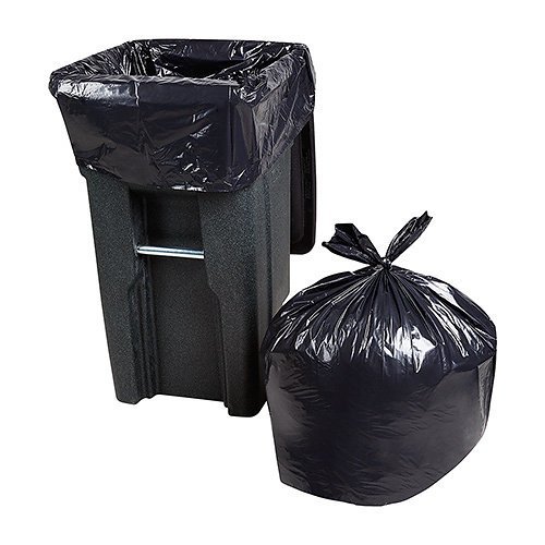 65 Gallon Trash Bags for Toter, Large Black Garbage Bags, 50