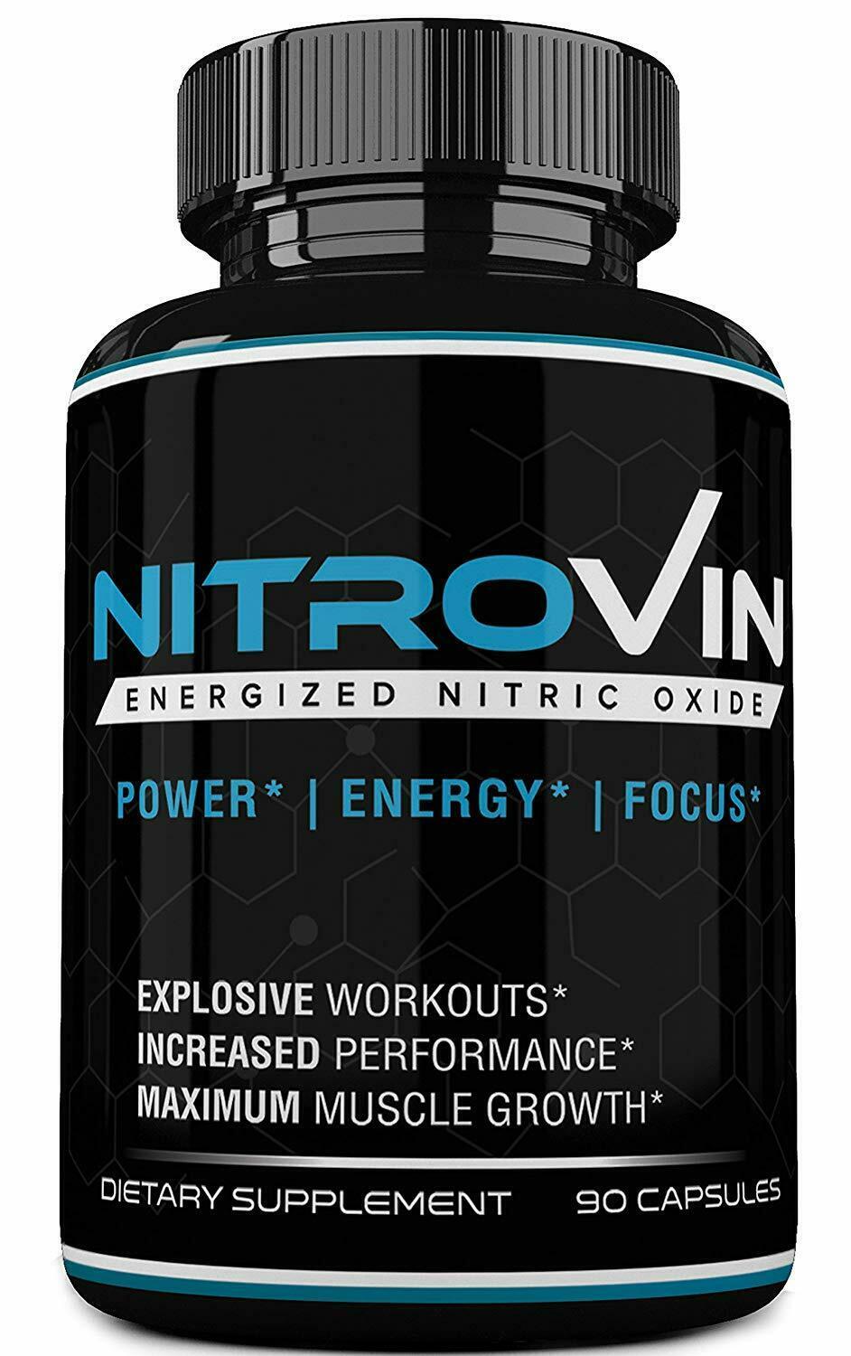 Nitrovin Best Nitric Oxide Supplements LArginine, Citrulline