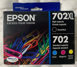 Epson 702XL / 702 Ink Set T702XL-BCS Exp 2023+ T702XL120 &amp; T702520 Retai... - $59.38