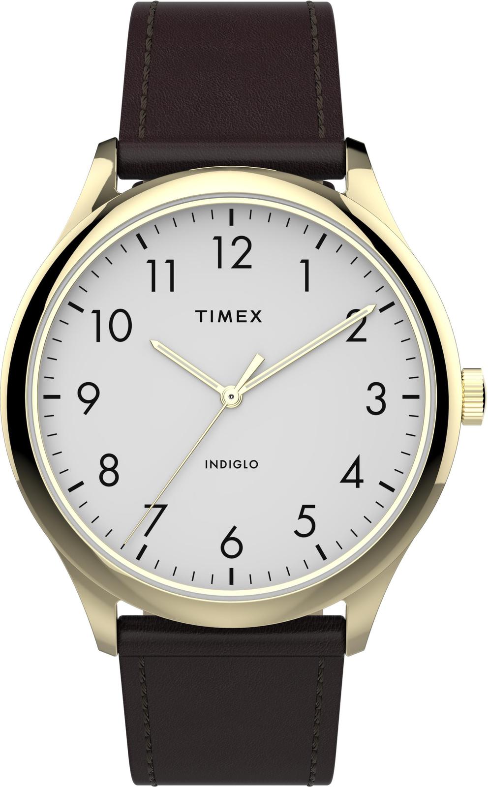 Timex TW2T71600 Men's Modern Easy Reader   40mm Brown Leather Strap Watch
