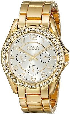 XOXO Women's XO178 Rhinestone-Accented Gold-Tone Watch