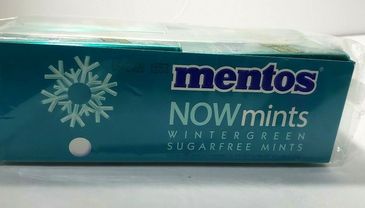 Mentos Mints NOWmints Sugar Free Wintergreen for Instant Freshness