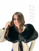 Fox Fur Shawl 47' (120cm) + Tails as Writbands / Headband and Additional Ribbon image 11