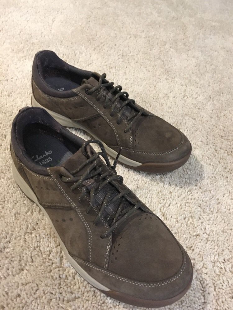 Clarks 1825 Brown Leather Laced Sneakers and 50 similar items