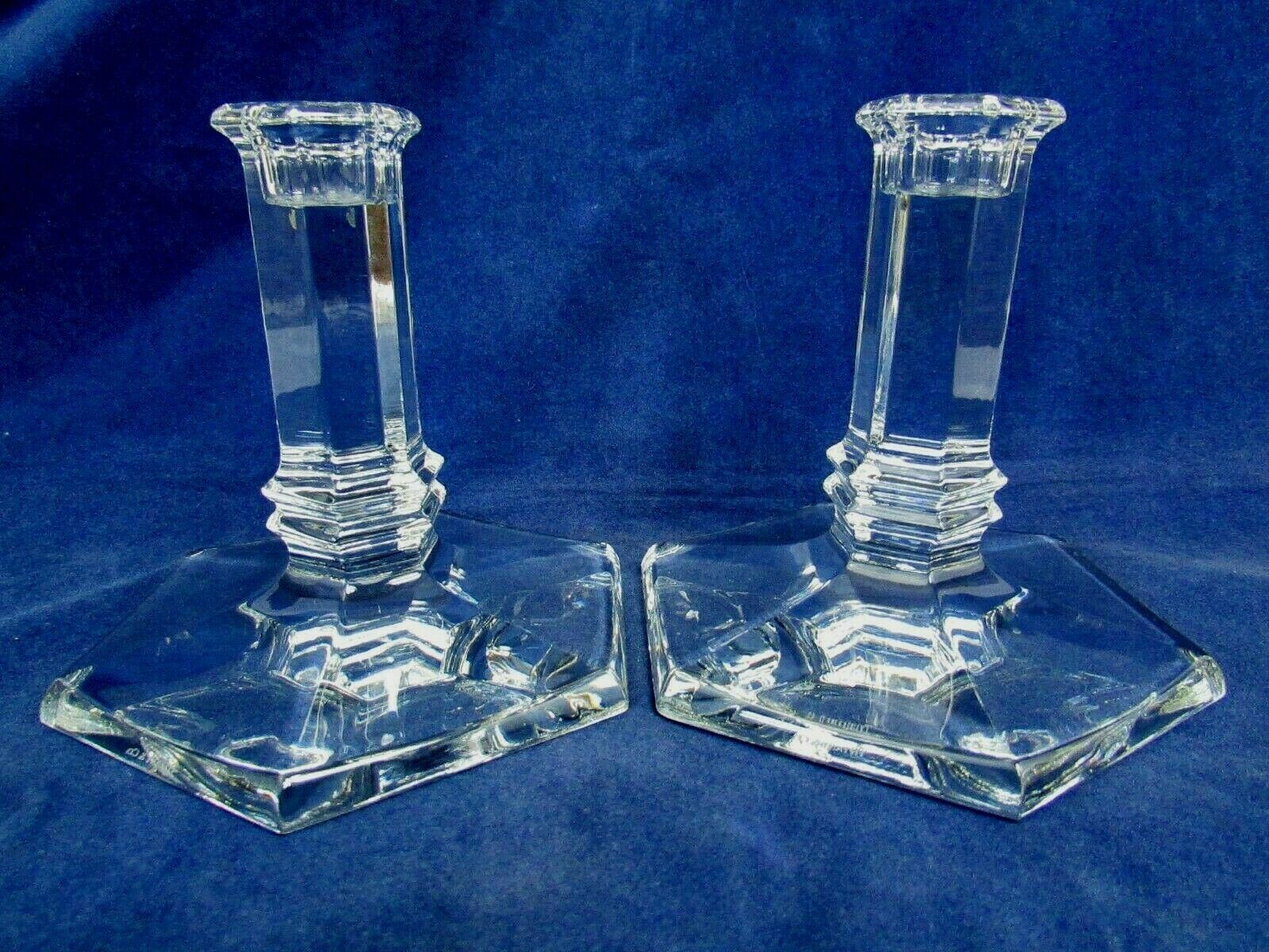 Tiffany & Co. Crystal Candlesticks Candle holders Windham 5" Tall Tiffany