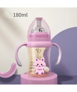 Cartoon Baby Straw Bottle with Handles Feeding Bottles Leakproof Water Bottles - $22.79
