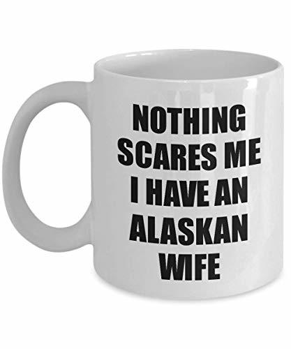 Alaskan Wife Mug Funny Valentine Gift for Husband My Hubby Him Alaska Wifey Gag