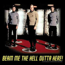 Classic Star Trek Beam Me the Hell Outta Here! T-Shirt 3X NEW UNWORN - $22.24