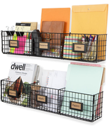 Hanging File Folders Office Desk Organizer Wall Mount Wire Basket Storag... - $93.00