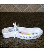 Bunny Nibbles Treat Easter Bowl Decorative Home Décor Blue Sky Clayworks - $37.99