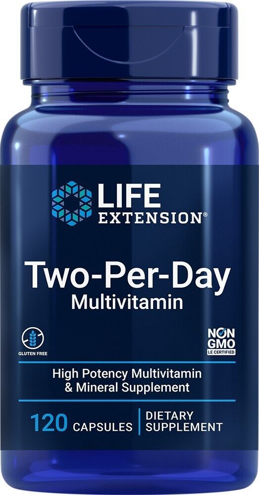 Life Extension Two-Per-Day High Potency Multivitamin 120 caps. 2-PK. Get it FAST