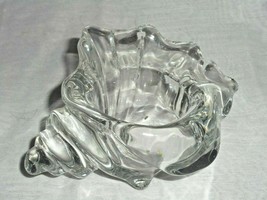 Conch Shell Votive Tea Lite Cup Candle Holder Vintage 1983 Avon Clear Glass - $14.84
