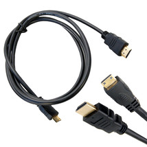 Hqrp Cable Fits Fuji Film Fine Pix S2700HD S2950HD S3300 S4000 Hdmi To Mini Hdmi - $11.85