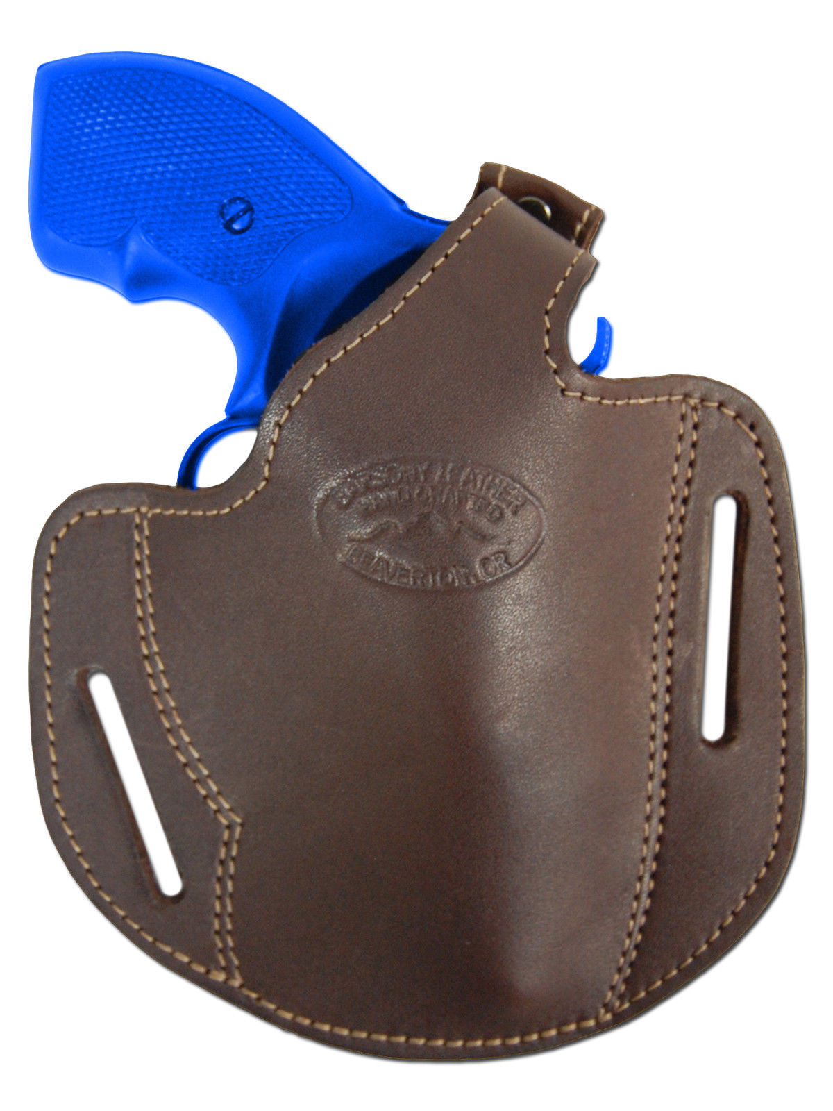 New Barsony Brown Leather Pancake Holster for Charter Arms 2" Snub Nose