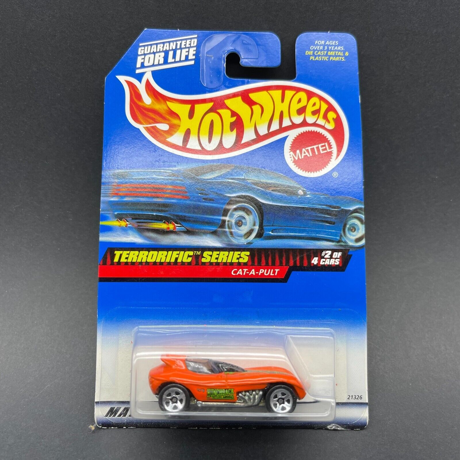 Hot Wheels Terrorific Cat-A-Pult Sports Race Car Orange Diecast 1/64 ...