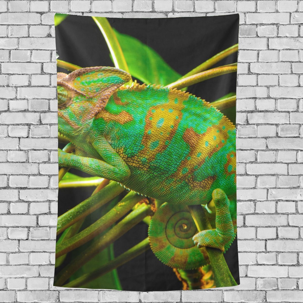 Exterior Wall Decor Strange Ugly Chameleon Animal Pattern Wall Hanging ...