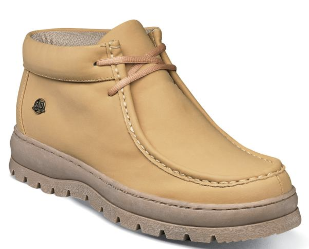 Stacy Adams New Mens Wally Moc Toe comfort wallabee Boot Lace Up Wheat 61004-267