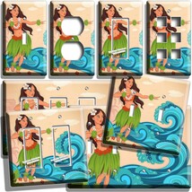 Beautiful Hawaiian Hula Dancer Girl Surfing Waves Switch Outlet Wall Plate Decor - $11.99+