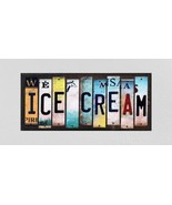 Ice Cream License Plate Tag Strips Novelty Wood Signs - $54.95