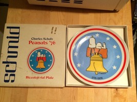 Vintage Snoopy Peanuts Limited Edition Bicentennial Plate 1976 By Schmid 8" - $18.53
