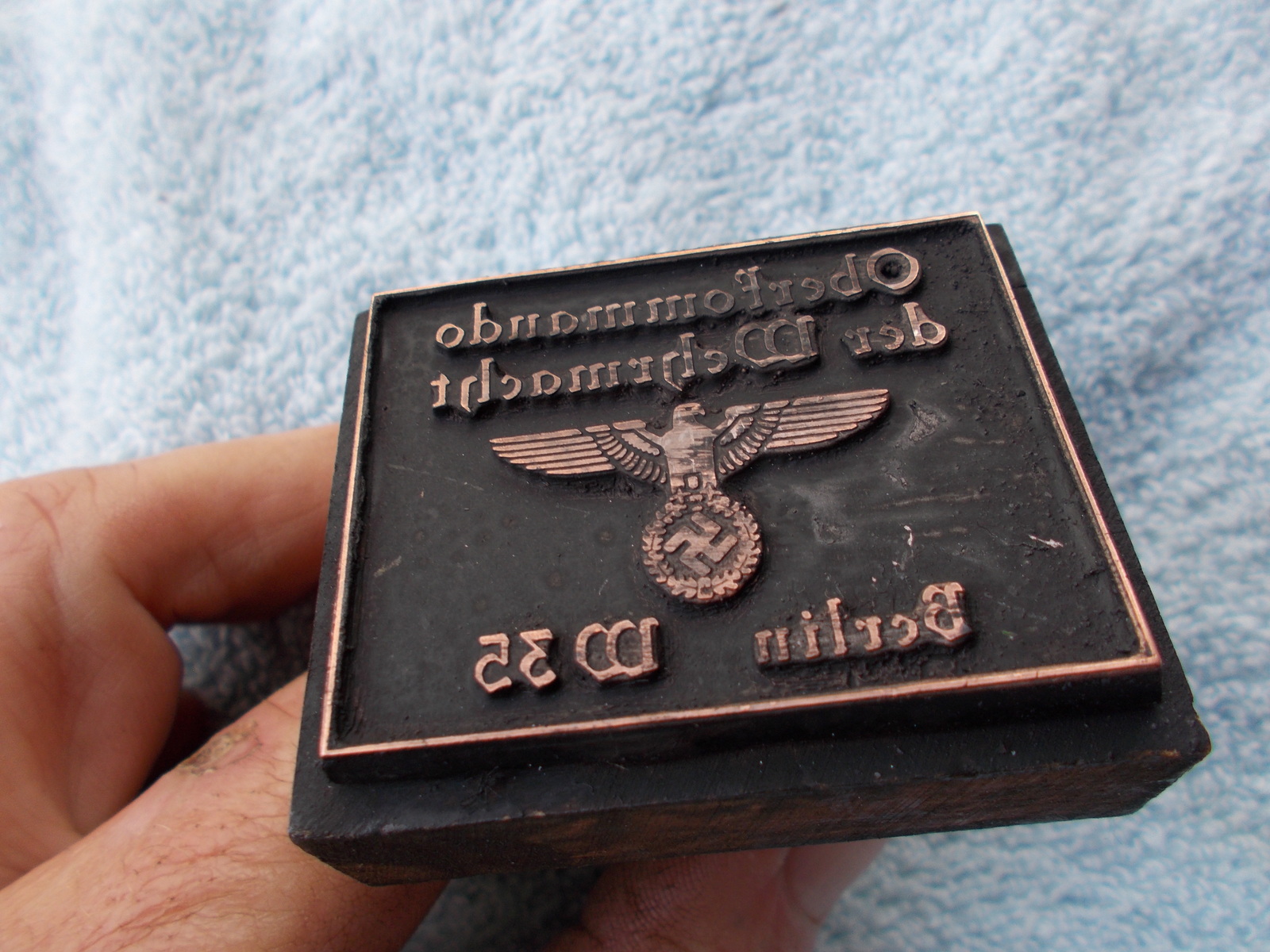 ww2 german ink stamp Original Period Items