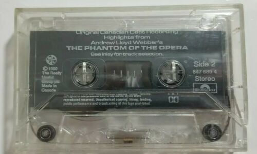 The Phantom of the Opera Audio Cassette Original Canadian Cast No Inlay ...