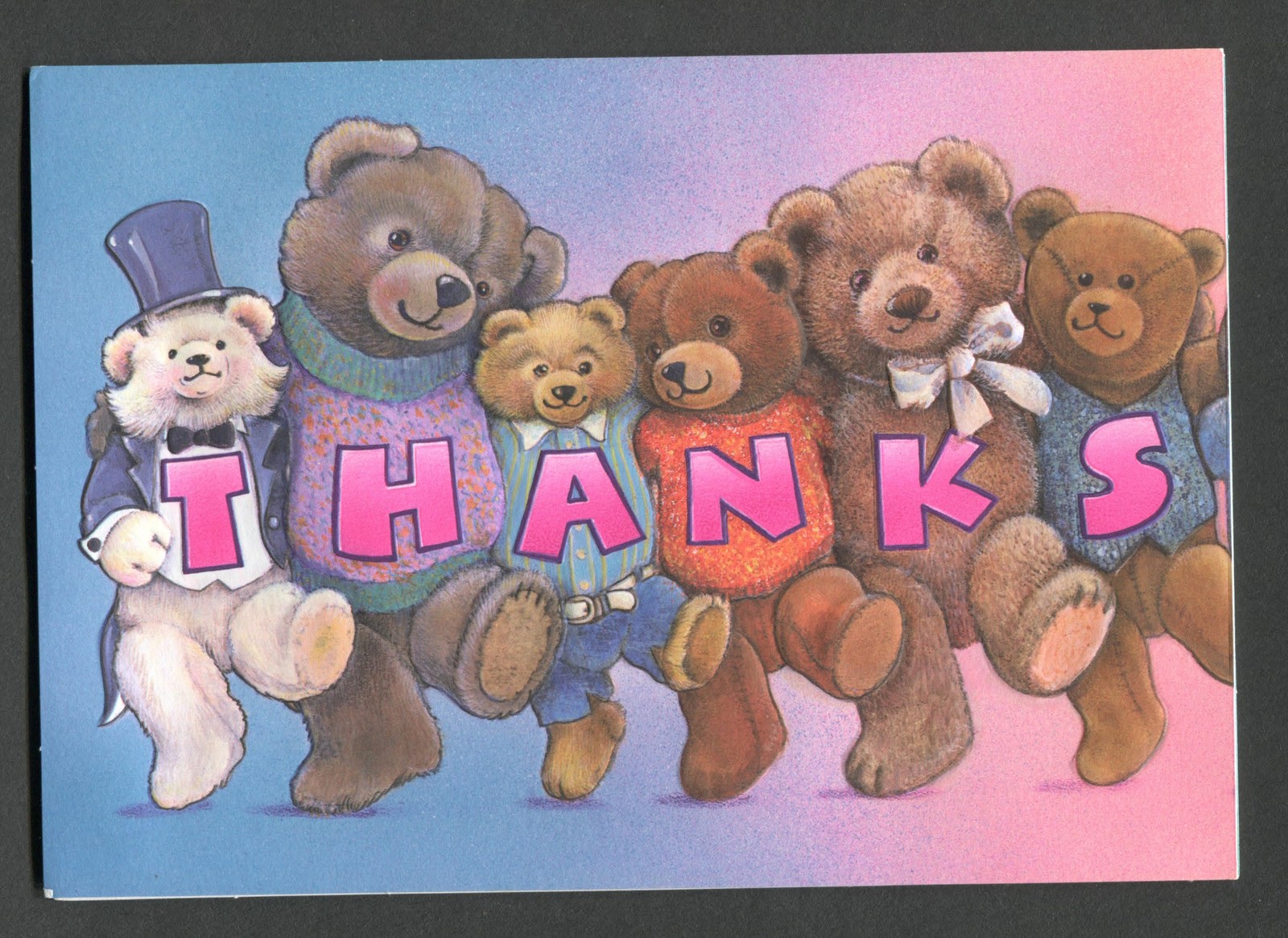 Primary image for 3 Vintage Greeting Cards Thank you - identical - trademark Hallmark - 5.5 x 8